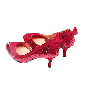 Suede Heels with Bowknot