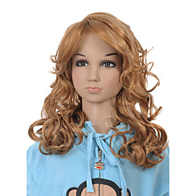 Kids Hairstyles Capless Long High Quality Synthetic Light Brown Curly Hair Wig(0463-LPP500)