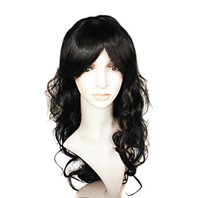 Capless Long High Quality Synthetic Black European Weave Hair Wig