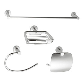 Aluminum 4-piece Bathroom Accessory Set (1041-LES-6501 6507 6508 6509) Aluminum 4-piece Bathroom Accessory Set (1041-LES-6501 6507 6508 6509)