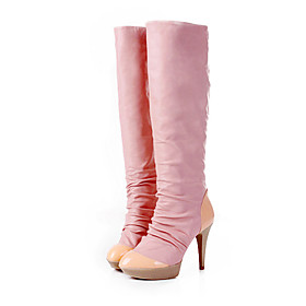 Leather High Heeled Fashion Boots