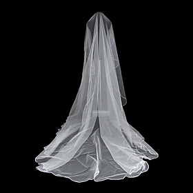 1 Layer Cathedral Length Wedding Veil (0498-TS077)