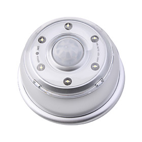 Wall Hanging LED 6-LED PIR Motion Sensor LED Light Lamp - Silver Wall Hanging LED 6-LED PIR Motion Sensor LED Light Lamp - Silver