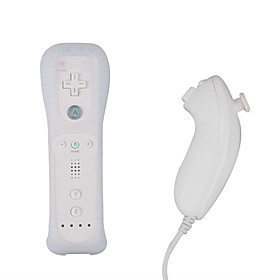 Remote and Nunchuk Controller   Case for Wii (White)