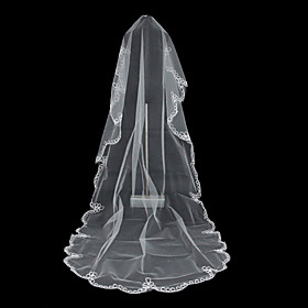 1 Layer Cathedral Length Wedding Veil 1 Layer Cathedral Length Wedding Veil