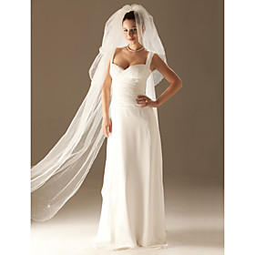 3 Layers Cathedral Length Wedding Veil (TS045)