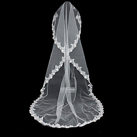 1 Layer Cathedral Length Wedding Veil (0498-TS076)