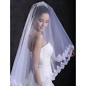 1 Layer Beautiful Cathedral Wedding Veil
