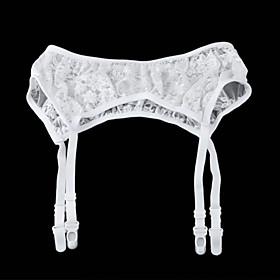 4 Straps Glamour Lace Suspender Belts   Thong Set Wedding Garters