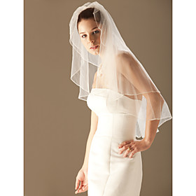 1 Layer Fingertip Length Wedding Veil (TS029)