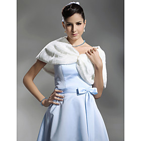 Sleeveless Faux Fur Bridal Wedding Jacket/ Wrap