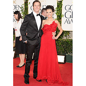 Jesse Eisenberg Trumpet/ Mermaid One Shoulder Floor-length Chiffon Evening/ Golden Globe Dress (WSH02521)