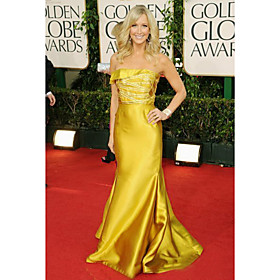 Lara Spencer Trumpet/ Mermaid Floor-length Satin Evening/ Golden Globe Dress (WSA11507)