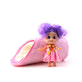 Cute Little Girl Doll Wrapped Roll-Up Cotton Towel