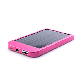 6-in-1 Portable Solar Panel Charger   LED Flashlight for iPhone 4/Cellphones (Pink)