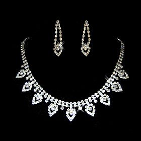 scheint tschechisch Strass mit Alu beschichtet, Hochzeit, Braut Halskette und Ohrringe Schmuck-Set scheint tschechisch Strass mit Alu beschichtet, Hochzeit, Braut Halskette und Ohrringe Schmuck-Set