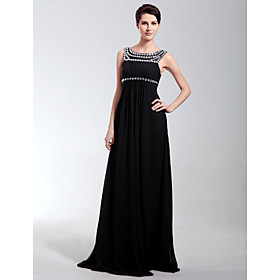 Empire Scoop Floor-length Chiffon Evening Dress (FSH0487)