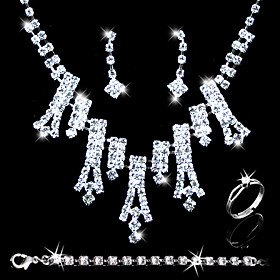 Gorgeous Alloy With Rhinestones Wedding Bridal Jewelry Set(0986-L20111211481)