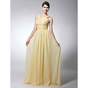 Chiffon Empire Scoop Floor-length Bridesmaid Dress