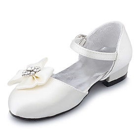 Satin Upper Flat Closed-toes With Flower Flower Girls / Wedding Shoes (0629-FG0018) Satin Upper Flat Closed-toes With Flower Flower Girls / Wedding Shoes (0629-FG0018)