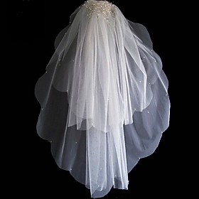 2 Layers Elbow Length Wedding Veil (TS021)