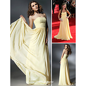 Mousseline De Soie Satine Une Ligne-robe Du Soir Chrie Inspir Par Jennifer Love Hewitt Au Emmy Awards (fsd0342)