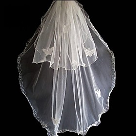 2 Layers Elbow Length Wedding Veil (TS001)