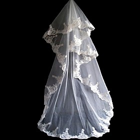 1 Layer Cathedral Length Wedding Veil (TS058) 280cm length