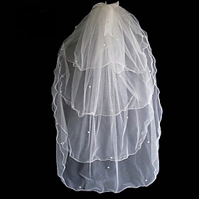 4 Layers Fingertip Length Wedding Veil (TS005)
