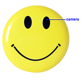 Brooch Smile Face Pin Mini Digital Video Recorder Voice Recorder Hidden Camera  TRA616 