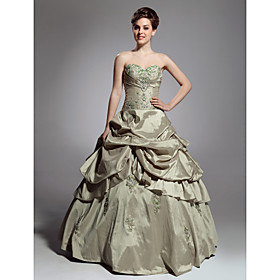 Ball Gown Sweetheart Floor-length Taffeta Prom/ Evening Dress