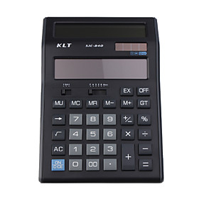 2 LCD Display Electronic Calculator 12 Digits Solar