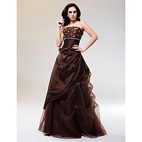 Ball Gown Sweetheart Floor-length Taffeta Prom/ Evening Dress (HSX812)