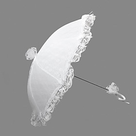 weißer Spitze auto Öffnung Hochzeit Regenschirm (0636-5) weißer Spitze auto Öffnung Hochzeit Regenschirm (0636-5)