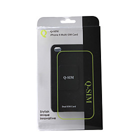 Dual SIM Card Adapter   Back Case for iPhone 4