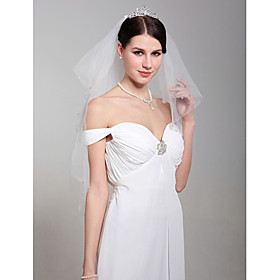 Beautiful 2 Layers Elbow Wedding Veil