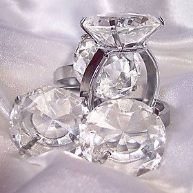 kristallen diamant servetring en presse-papier