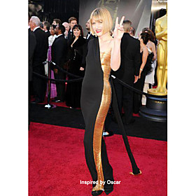 Sheath/ Column One Shoulder Floor-length Chiffon Evening Dress inspired by Sunrise Coigney at the 83st Oscar (FSM1104221)