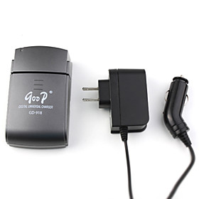 GODP GD-918 Digital Universal Charger for Lithium-ion Battery with AC / Car Charger