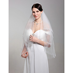 2 Layers Elbow Wedding Veil (0061-RRTS7)