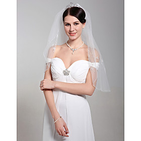 Beautiful Two Layers Elbow Wedding Veil