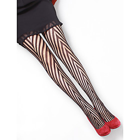 Category: Hosiery, Tights Gender: Women Occasion: Special Occasion, Daily Wear, Casual Personality: Feminine, Sexy, Evening Shop By Style: Sheer Tights, Patterned Tights Size: One Size Hip: 33.46~41.34inch (Approx.85~105cm) Waistline: Low Waist Thigh Width: 15.75~23.62inch (Approx.40~60cm) Thickness: Sheer Toe: Sheer Toe Finish: Matte Fabric: Nylon, Spandex Embellishment: Stripe Shown Color: Black Available Color: Black Tips: Hand wash cold. Dark colors separately. Do not bleach or iron. Line or flat dry. Net Weight: 0.2Kg Shipping Weight: 0.25Kg? Nylon Sheer Tights