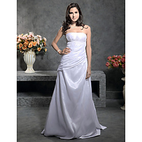 A-line Sweetheart Floor-length Sleeveless Wedding Dresses for Bride 2009 Style (WSW0015)