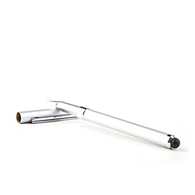 2-in-1 Stylus Touch Ball Point Pen for iPhone, iPad, Cellphone Other Tablets (Silver)