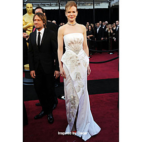 Sheath/ Column Strapless Floor-length Satin Oscar/ Evening Dress inspired by Nicole Kidman at the 83st Oscar (FSM1104207)