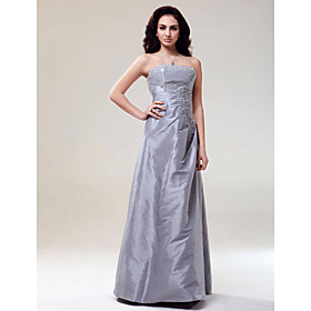 A-line Strapless Floor-length Taffeta Prom/ Evening Dress (HSX247)