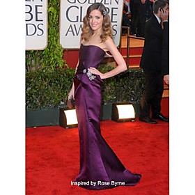 Satin Trumpet/ Mermaid Sweetheart Sweep/ Brush Train Evening Dress inspired by Rose Byrne