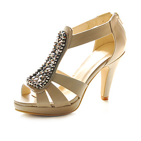 Leatherette Upper Stiletto Heel Gladiator Sandals More Colors