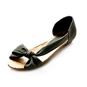 Cloth Upper Low Heel Sandals With Bowknot Casual/ Honeymoon Shoes(1180-24194012) More Colors Available