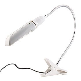 6W Natural White Light Flexible Neck LED Table Bed Reading Lamp with Clip